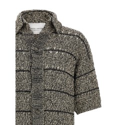 Mouliné insert cardigan