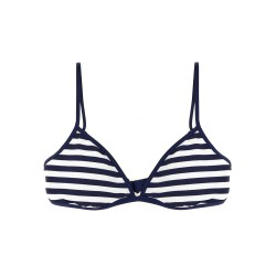 Striped bikini top