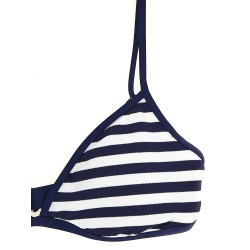Striped bikini top
