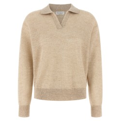Waffle processing polo shirt