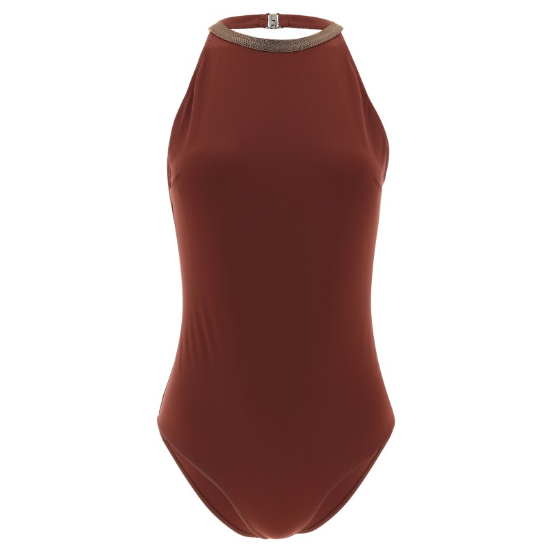 'Precious Collar' one-piece swimsuit