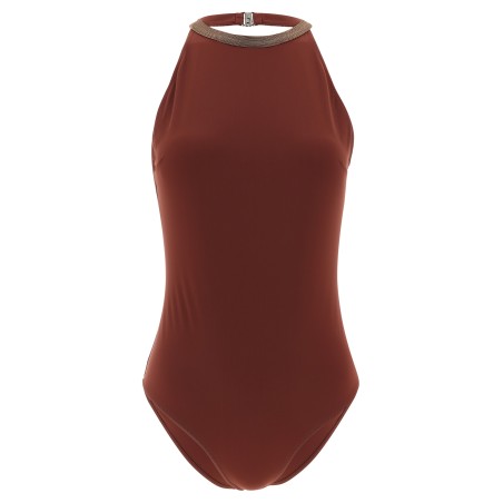 'Precious Collar' one-piece swimsuit