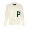 Letter intarsia cardigan