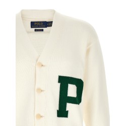 Letter intarsia cardigan