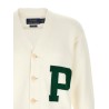 Letter intarsia cardigan