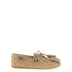 Suede boat shoe