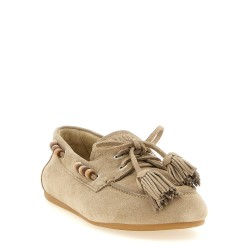 Suede boat shoe