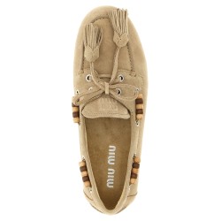 Suede boat shoe