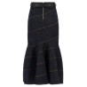 'Indigo Denim Belted Midi' skirt