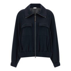 'Shiny Zipper Pull' sweatshirt