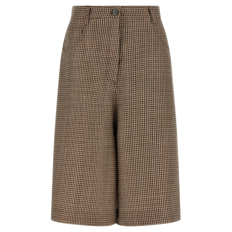 Prince of Wales lamé bermuda shorts