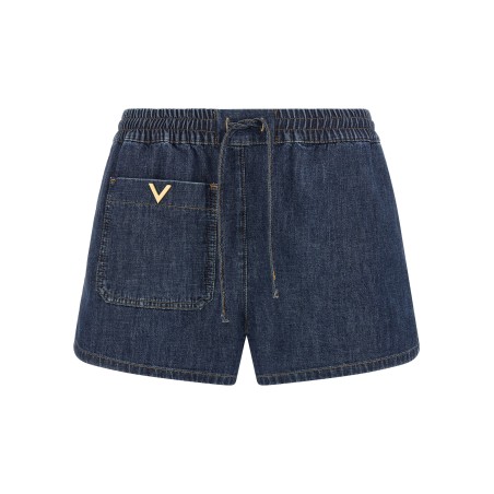 Valentino Garavani Chambray Denim Shorts