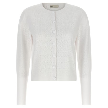 Pointelle viscose cardigan
