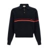 Inlaid striped polo shirt