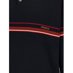 Inlaid striped polo shirt