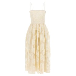 'Flower Mesh Midi' dress