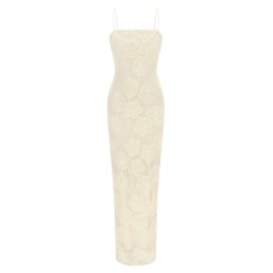 'Flower Mesh Tube' dress