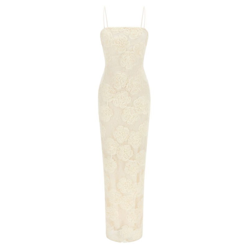 'Flower Mesh Tube' dress