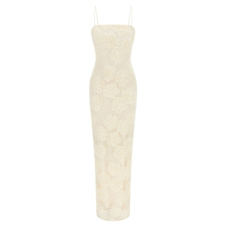 'Flower Mesh Tube' dress