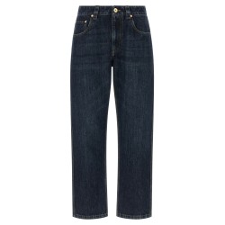'Shiny Bartack' jeans
