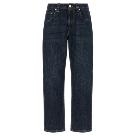 'Shiny Bartack' jeans