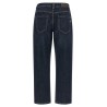 'Shiny Bartack' jeans