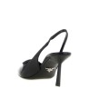 Brushed leather slingback