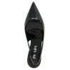 Brushed leather slingback