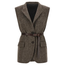 Mélange wool vest