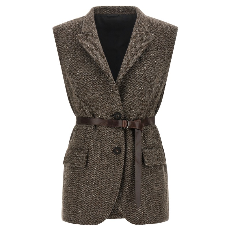 Mélange wool vest