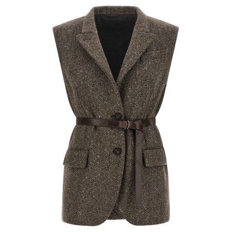 Mélange wool vest