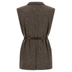 Mélange wool vest