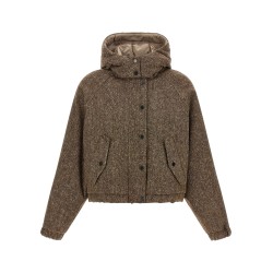Donegal tweed down jacket