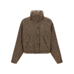 Donegal tweed down jacket