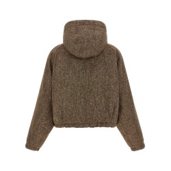 Donegal tweed down jacket