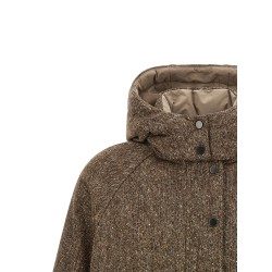 Donegal tweed down jacket