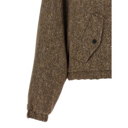 Donegal tweed down jacket
