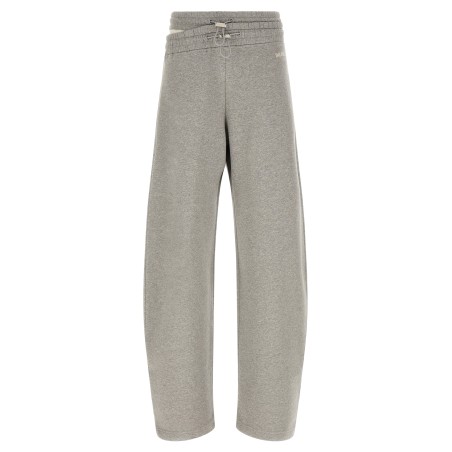 Asymmetrical double waist trousers
