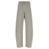 Asymmetrical double waist trousers