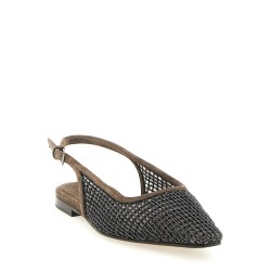 'Precious Net Embroidery' slingback