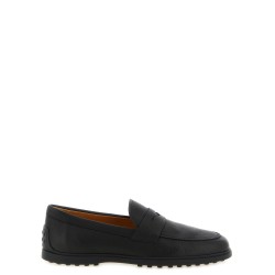 Hammered leather loafers