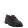 Hammered leather loafers