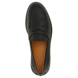 Hammered leather loafers