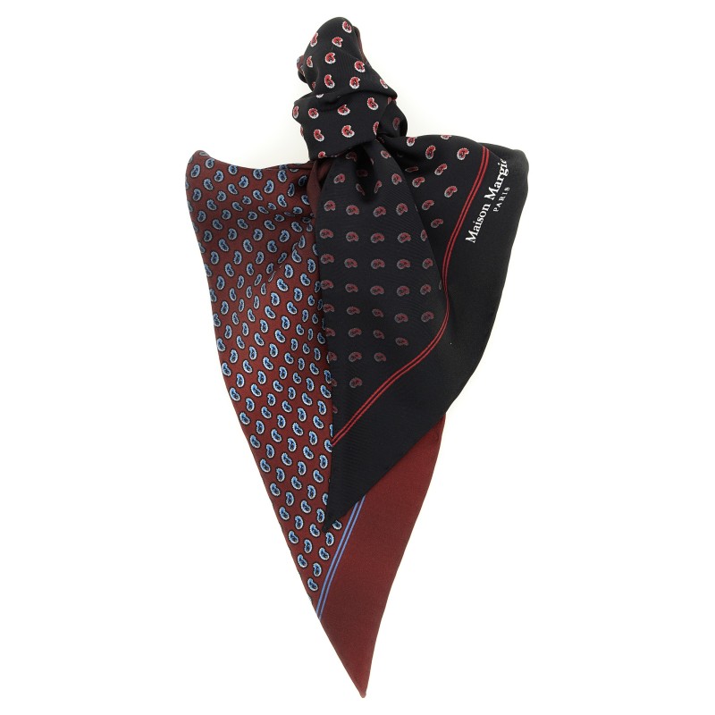 Paisley print double-sided scarf