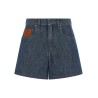 Chambray denim shorts