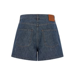 Chambray denim shorts