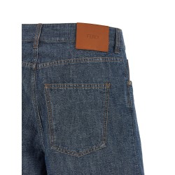 Chambray denim shorts