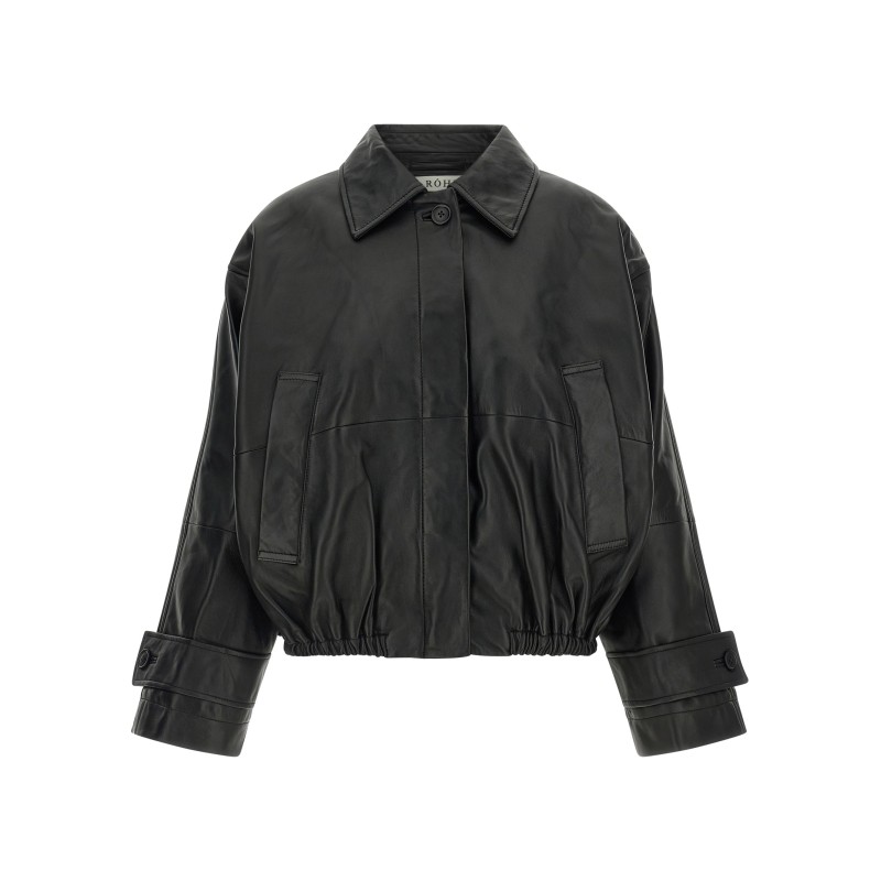 Blouson leather jacket