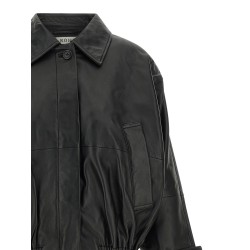 Blouson leather jacket
