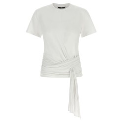 Draped detail T-shirt
